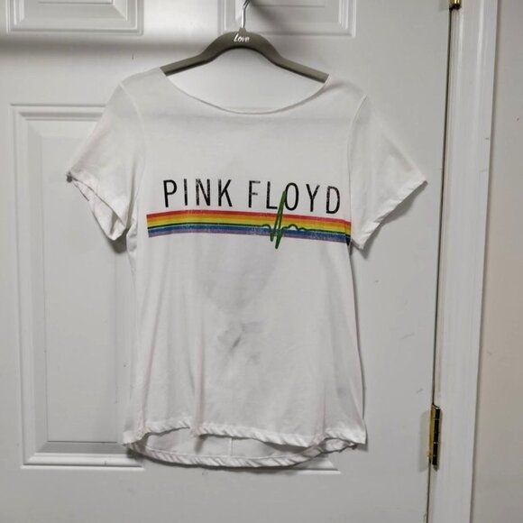 NWT Recycle Karma Pink Floyd Tee Shirt Cut out Back M/S - Picture 2 of 6